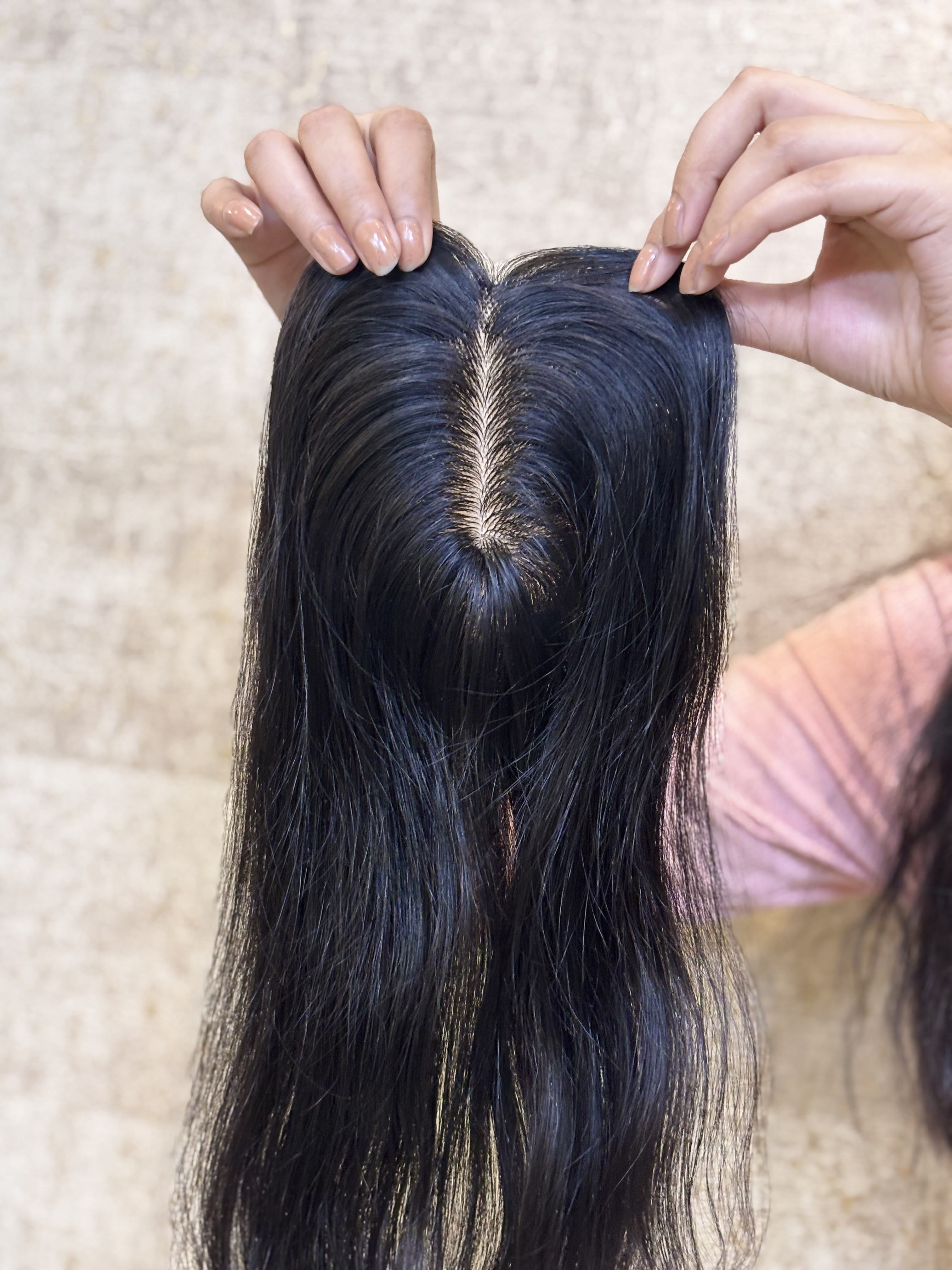 Ponytail-Friendly Hair Topper | Silk Base | Natural Black | Straight | Remy Hair India