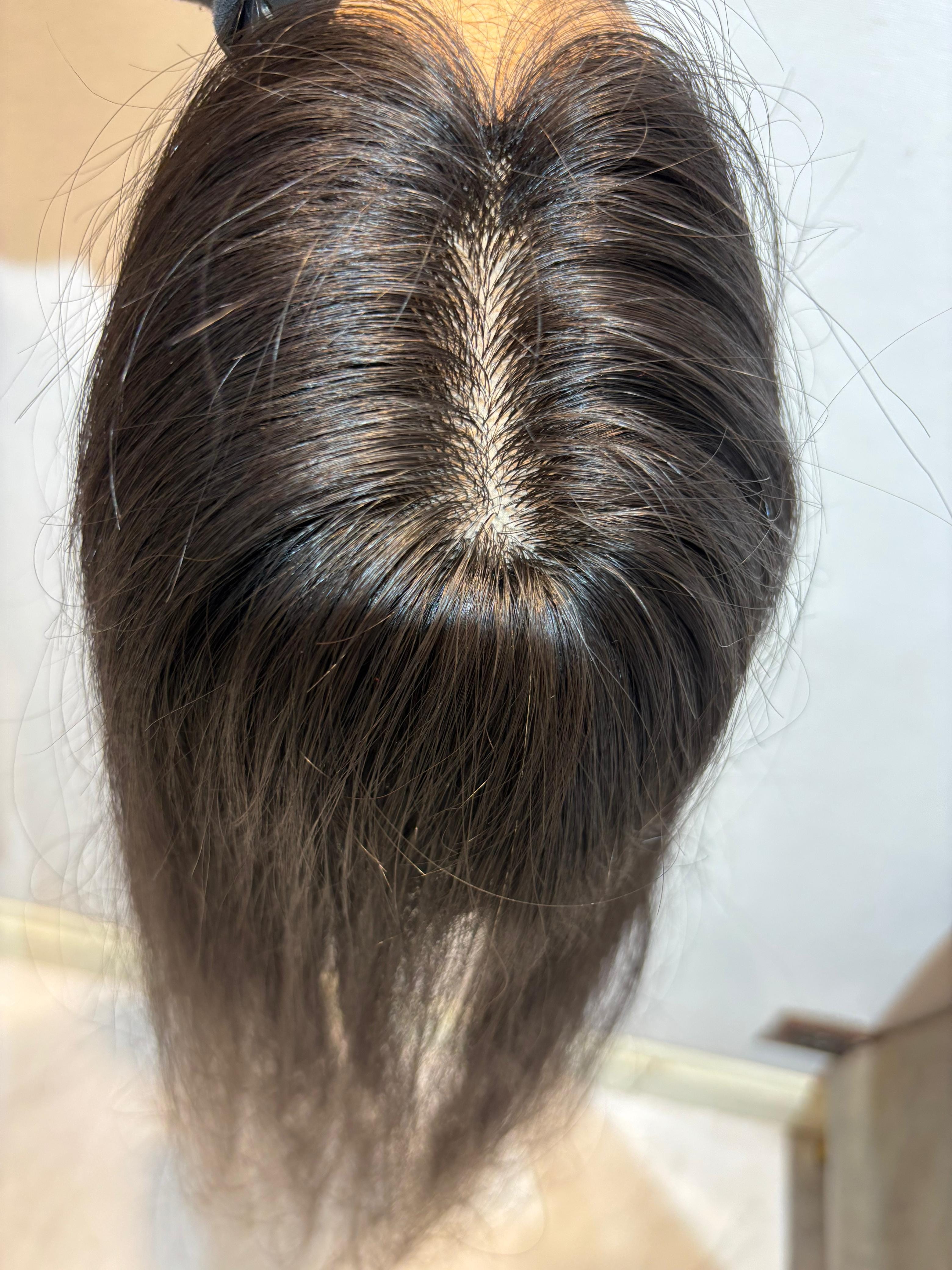 Ponytail-Friendly Hair Topper | Silk Base | Natural Black | Straight | Remy Hair India