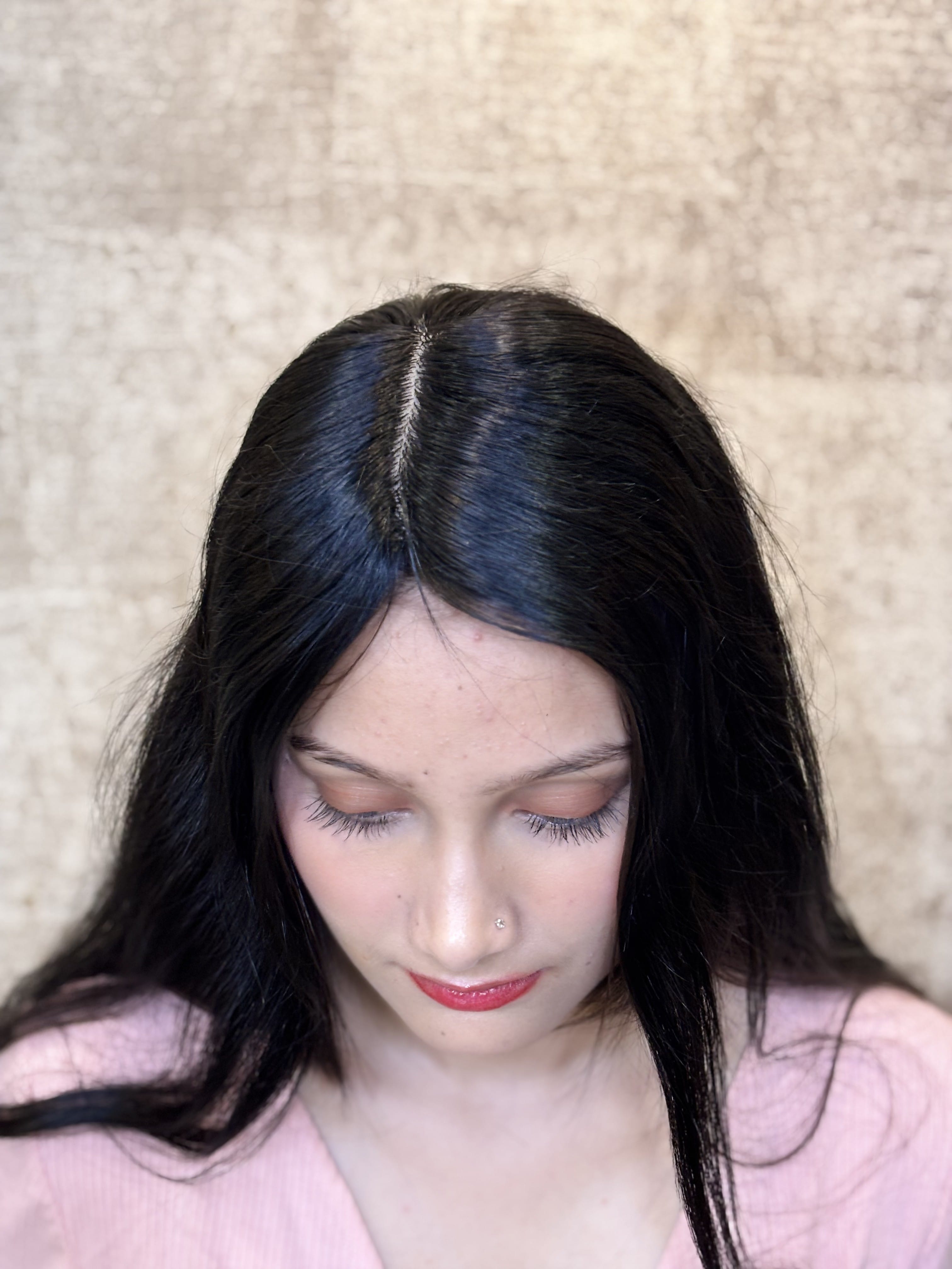 Ponytail-Friendly Hair Topper | Silk Base | Natural Black | Straight | Remy Hair India